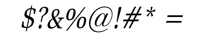 Bid Roman Condensed Italic Font OTHER CHARS