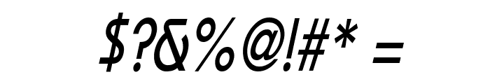 Bimini Condensed Italic Font OTHER CHARS