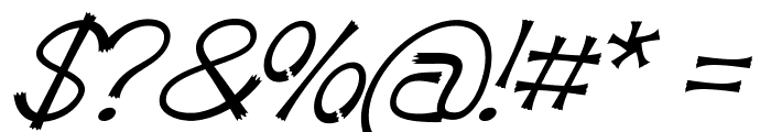 BiskettaItalic Font OTHER CHARS