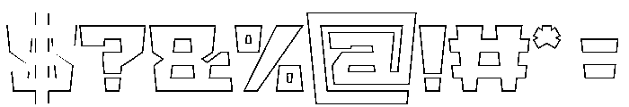 BIG GIANT-Hollow Font OTHER CHARS