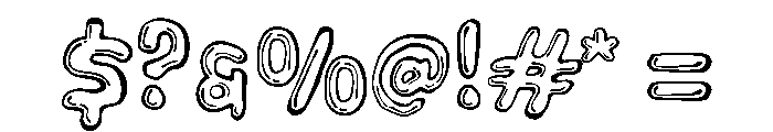 BIZZA WALLS Outline Font OTHER CHARS