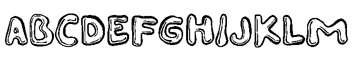 BIZZA WALLS Outline Font UPPERCASE