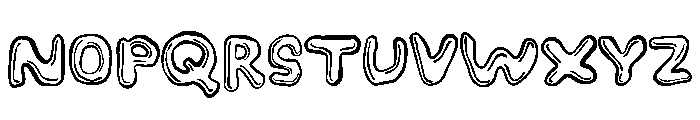 BIZZA WALLS Outline Font UPPERCASE