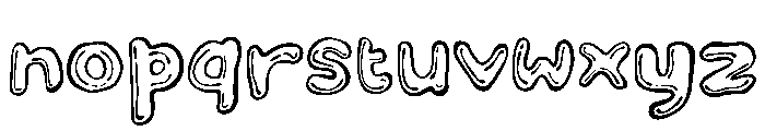 BIZZA WALLS Outline Font LOWERCASE