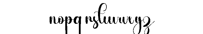 Bianlia Digitaling Font LOWERCASE