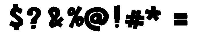 Big Bold Chunky Regular Font OTHER CHARS
