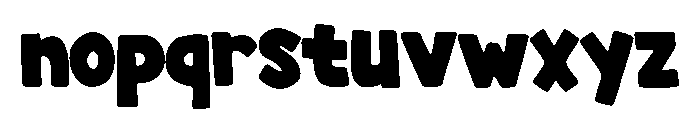 Big Bold Chunky Regular Font LOWERCASE