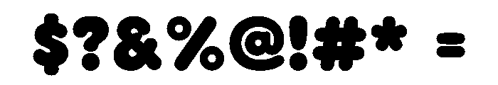Big Bubble Font OTHER CHARS