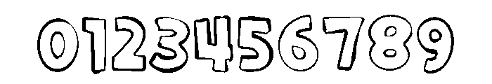 Big Kids Outline Font OTHER CHARS
