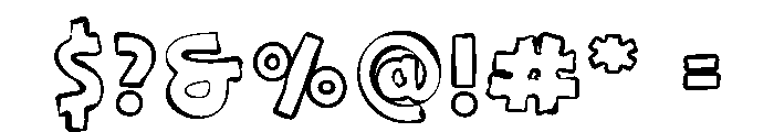Big Kids Outline Font OTHER CHARS