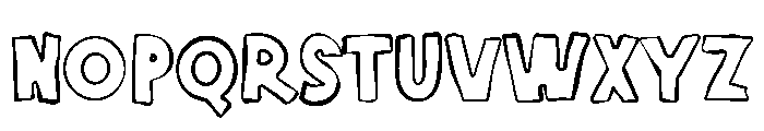 Big Kids Outline Font UPPERCASE