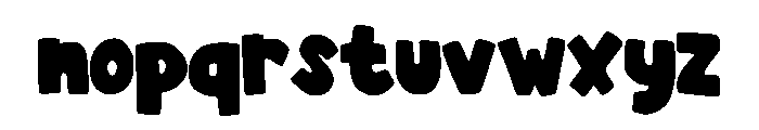 Big Playful Regular Font LOWERCASE
