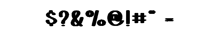 Big Slice Font OTHER CHARS