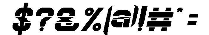 Big Space Bold Italic Font OTHER CHARS