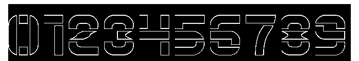 Big Space-Hollow-Inverse Font OTHER CHARS