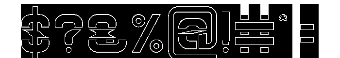 Big Space-Hollow-Inverse Font OTHER CHARS