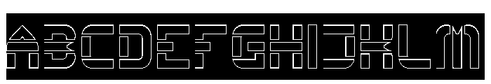 Big Space-Hollow-Inverse Font UPPERCASE