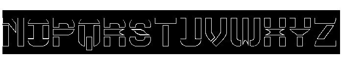 Big Space-Hollow-Inverse Font UPPERCASE