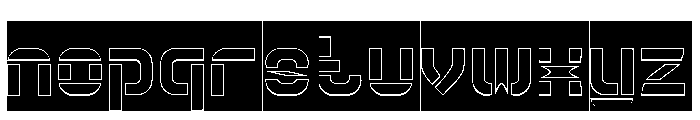 Big Space-Hollow-Inverse Font LOWERCASE