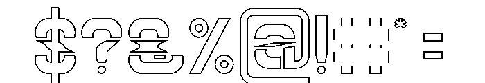 Big Space-Hollow Font OTHER CHARS