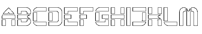 Big Space-Hollow Font UPPERCASE