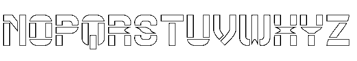 Big Space-Hollow Font UPPERCASE