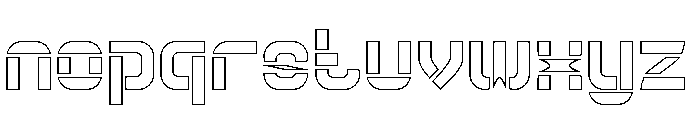 Big Space-Hollow Font LOWERCASE