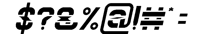 Big Space Italic Font OTHER CHARS