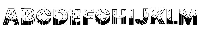 Big melon fruit Font UPPERCASE