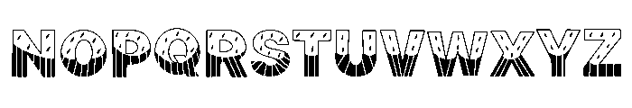 Big melon fruit Font UPPERCASE