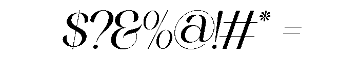 Bigalfia Italic Font OTHER CHARS