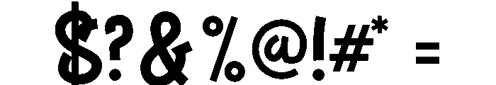 Bigfly Font OTHER CHARS