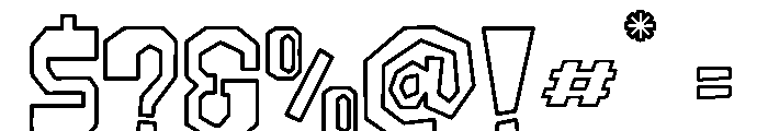 Biggie Finish Outline Font OTHER CHARS