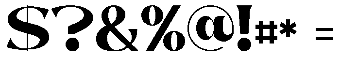 Bigvalue Font OTHER CHARS