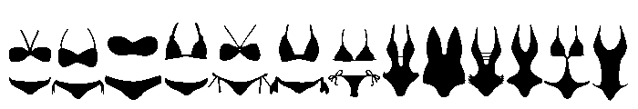 Bikini Silhouette Set FONT