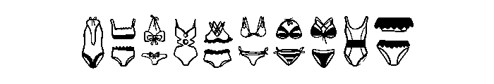 Bikini summer Font OTHER CHARS