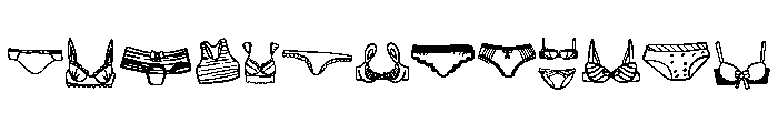 Bikini summer Font LOWERCASE