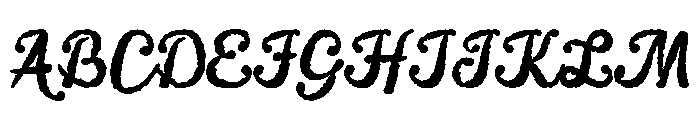 Bileso Rough Script Font UPPERCASE
