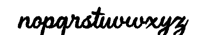 Bileso Rough Script Font LOWERCASE
