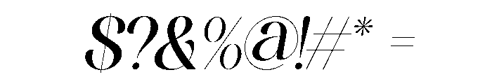 Bilgafe Italic Font OTHER CHARS