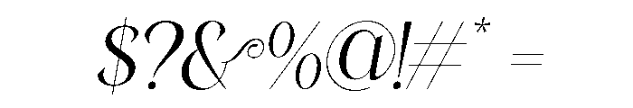 Bilifer Italic Font OTHER CHARS