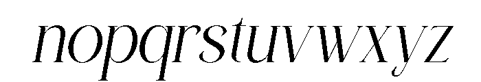 Bilifer Italic Font LOWERCASE