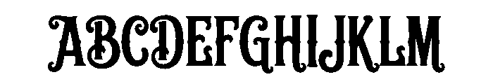 Billvane Font UPPERCASE