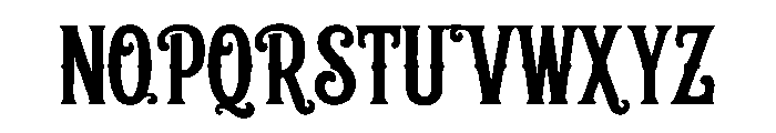 Billvane Font UPPERCASE