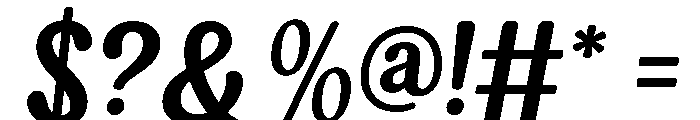 Billyand-Regular Font OTHER CHARS