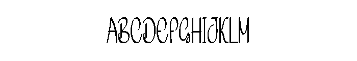 Bimbling Font UPPERCASE