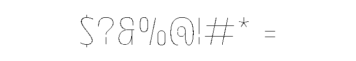 Bingro Thin Font OTHER CHARS