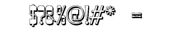 Binose Extrude Font OTHER CHARS