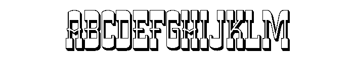 Binose Extrude Font UPPERCASE