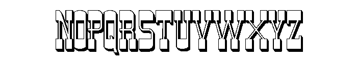 Binose Extrude Font UPPERCASE